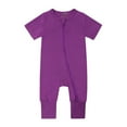 thumbnail image 1 of AJIWYH Baby Sleep and Play Outfits,Bamboo Sleepers for Baby Boy, Rompers Sleepers (Purple,0-3 Months), 1 of 2