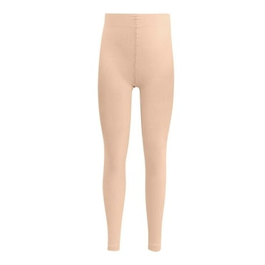 AJIWYH Baby Tights,Solid Color Dance Nine Leggings for Kids Beige,5-6 Years