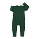 thumbnail image 1 of AJIWYH Bamboo Pajamas Baby Baby Ribbed Pajamas Bamboo Baby Pajamas (Dark Green,6-12 Months), 1 of 2