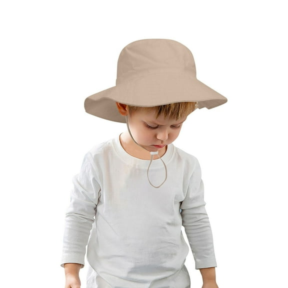 AJIWYH Beach Hats Sun Hat for Girl Safari Hats for Kids (Khaki,2-6 Years)
