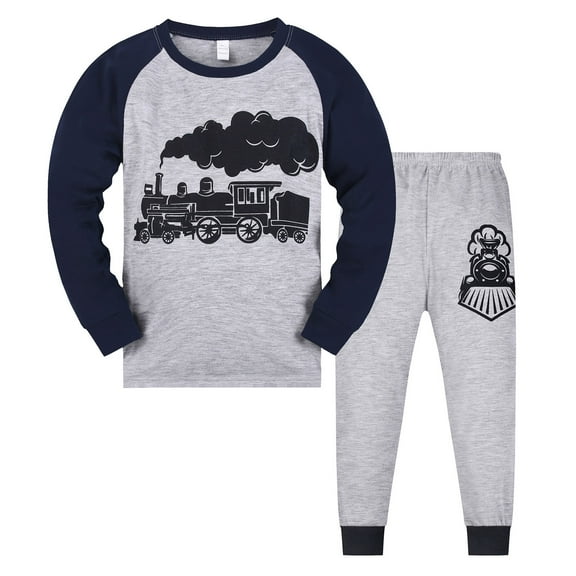 AJIWYH Boy Pajamas Size 10/12 Long Sleeve Children's Homewear Toddler Boy Pjs (Grey,7-8 Years)