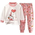 thumbnail image 1 of AJIWYH Boy&girls Pajamas Long Sleeve Comfort Suit Kids Clothes Toddler Children Sleepwear Pink,2-3 Years, 1 of 2