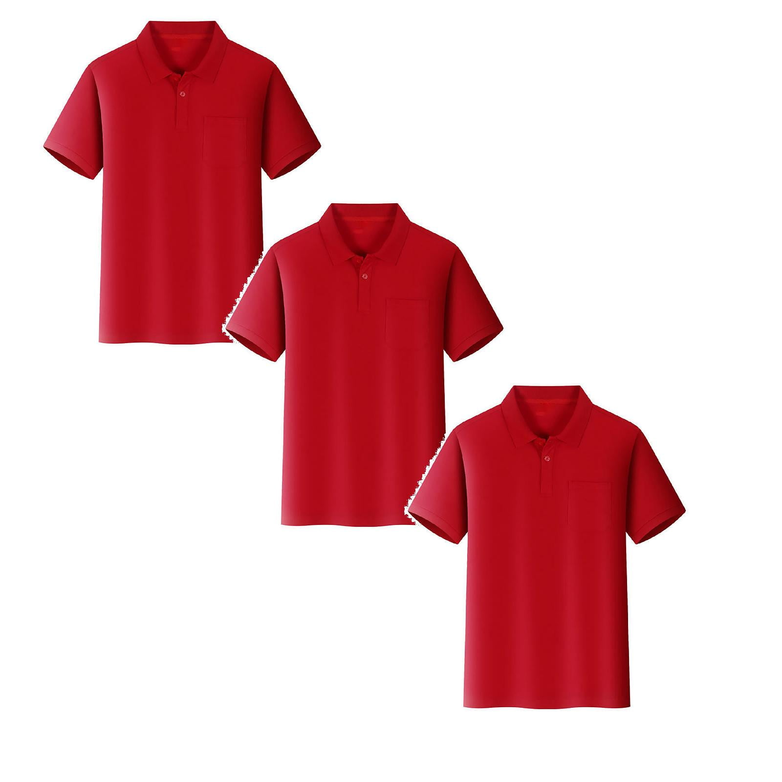 AJIWYH Boys Golf Shirts Girls Polo Shirt Sets Value Pack With Pocket ...