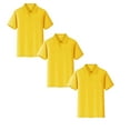 thumbnail image 1 of AJIWYH Breathable Children's Polo Shirt Set - 3-Piece Short-Sleeve Outfit Bundle,Yellow 3PCS,Sizes 4-12, 1 of 3