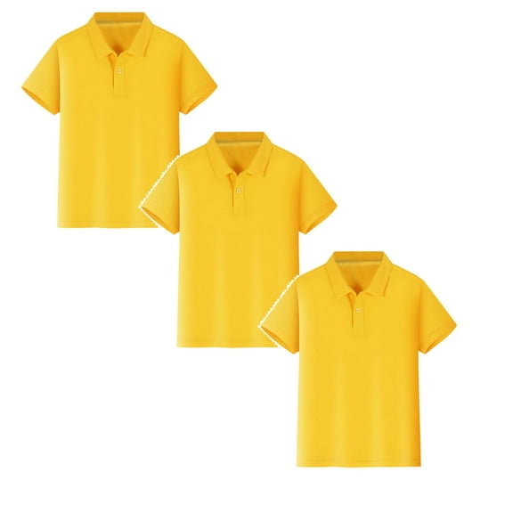 AJIWYH Breathable Kids Polo Shirts Multipack 3-Pack,Sizes 4-12