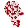 thumbnail image 1 of AJIWYH Girls Pajamas Size 10-12—Girls' Valentine's Day Sweet Print Casual Comfort Pajamas Set Red for 4-5 Years, 1 of 8