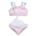 thumbnail image 1 of AJIWYH Girls Swimsuits Cute Sleeveless Bathing Suit Toddler Swim Suit Girl (Pink,4-5 Years), 1 of 9