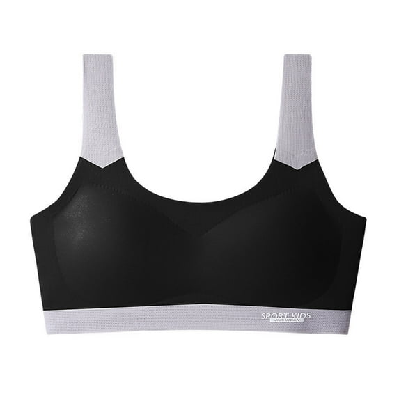 AJIWYH Girls Training Bra,Beginner Bras for Girls with Pads,Teen Bras for Girls Ages (Black,10-13 Years)