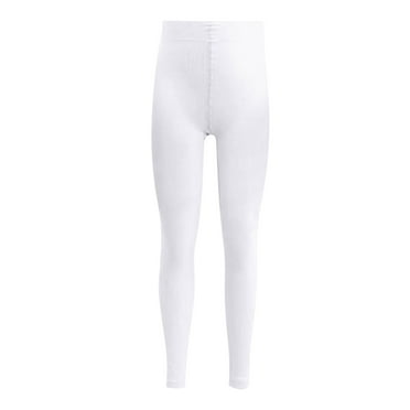 AJIWYH Girls White Tights,Solid Color Dance Nine Leggings for Kids White,2-3 Years