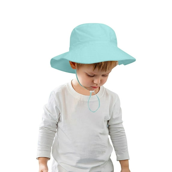 AJIWYH Kids Wide Brim Safari Hat UV Shield for Hiking and Summer Adventures (Green,6-24 Months)