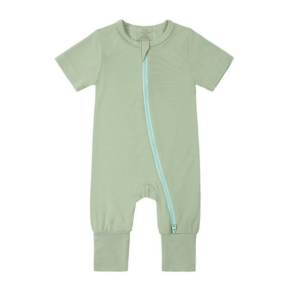 AJIWYH Sleepers Baby Zipper Footless Pajamas 0-3 Months Baby Onesies (Light Green,3-6 Months)