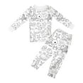 thumbnail image 1 of AJIWYH Pajamas for Kids Children's Sketch Coloring Comfortable DIY Hand Drawn Set Unisex Valentines Day Pajamas and Pants Outfit Colorme Pajama Set Kids(6-7 Years), 1 of 3