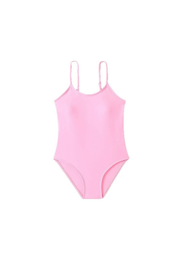 Summer One-Piece Swimsuit for Girls,Girls Athletic Swimwear,Pool Party Outfit (Pink,7-8 Years)