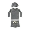 thumbnail image 1 of TBWNWG Toddler Baby Girl Cute Rash Guard Floral Long Sleeve Swimsuits Summer Beach Bathing Suits (Grey,6-12 Months), 1 of 9