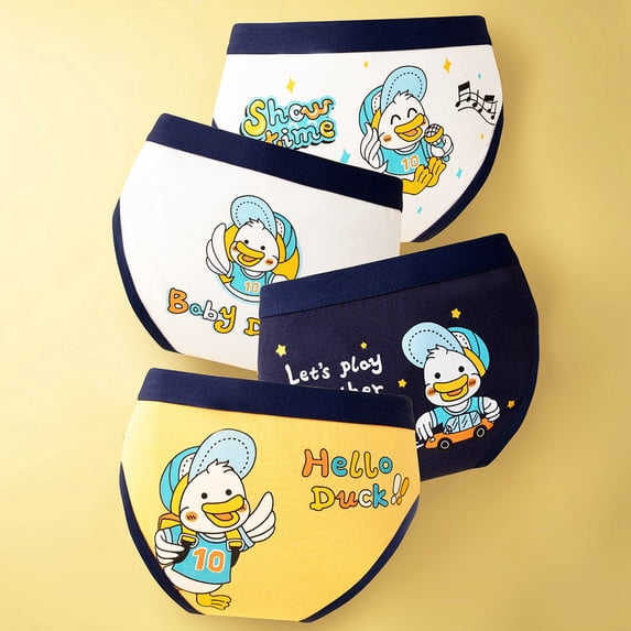 AJIWYH Toddler Underwear,Kids Toddler Baby Boys Underwear Cute Cartoon Briefs Shorts Pants Cotton Comfortable Underwear Trunks 4PCS Black,7-8 Years