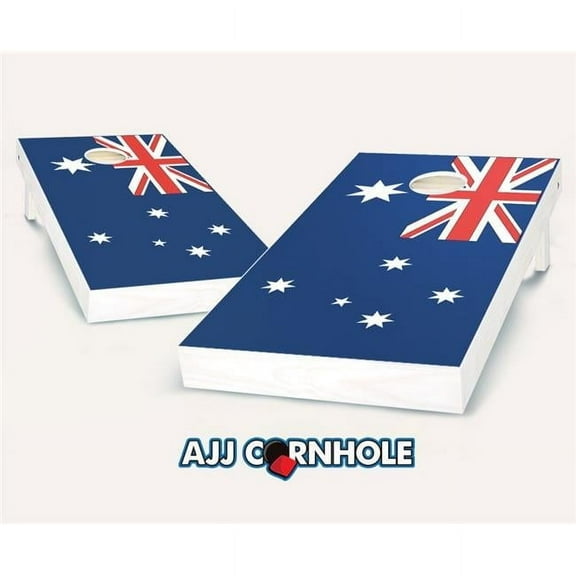 AJJCornhole 107-AustralianFlag Australian Flag Cornhole Set with Bags - 8 x 24 x 48 in.