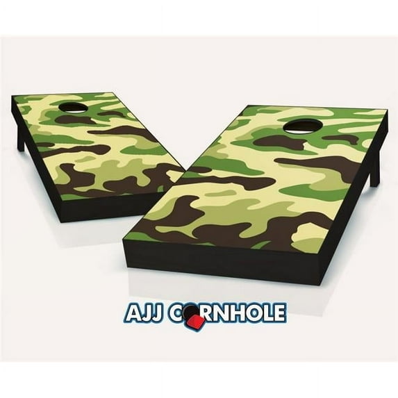 AJJCornhole 107-Camo Camo Theme Cornhole Set with Bags - 8 x 24 x 48 in.