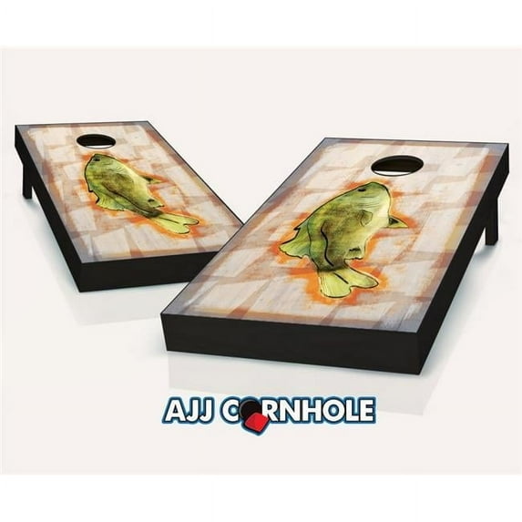 AJJCornhole 107-DockHangout Dock Hangout Theme Cornhole Set with Bags - 8 x 24 x 48 in.