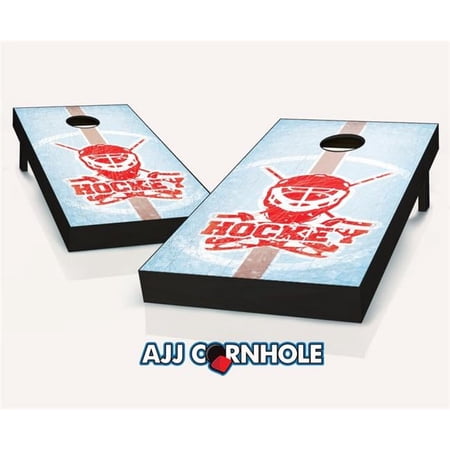 AJJCornhole 107-IceHockey Ice Hockey Theme Cornhole Set with Bags - 8 x 24 x 48 in.