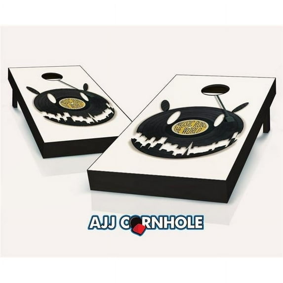 AJJCornhole 107-MusicWorld Music World Theme Cornhole Set with Bags - 8 x 24 x 48 in.