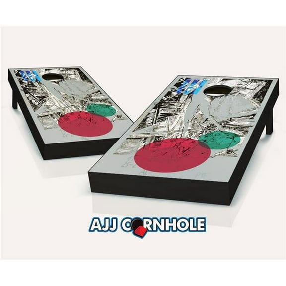 AJJCornhole 107-PenmanShip Penman Ship Theme Cornhole Set with Bags - 8 x 24 x 48 in.