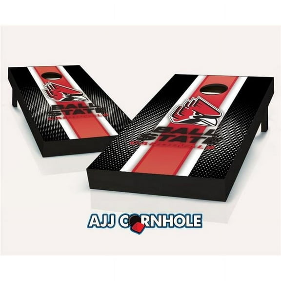 AJJCornhole 110-BallStateStriped Ball State Cardinals Striped Theme Cornhole Set with Bags - 8 x 24 x 48 in.