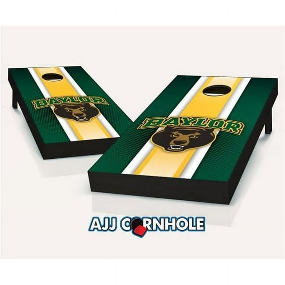 AJJCornhole 110-BaylorStriped Baylor Bears Striped Theme Cornhole Set with Bags - 8 x 24 x 48 in.