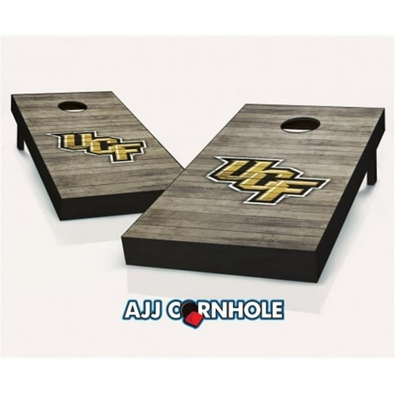 AJJCornhole 110-CentralFlordiaDistressed Central Flordia Knights Distressed Theme Cornhole Set with Bags - 8 x 24 x 48 in.