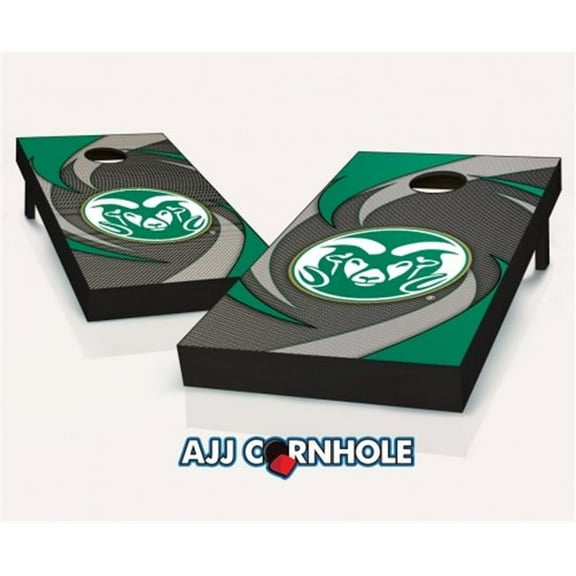 AJJCornhole 110-ColoradoStateSwoosh Colorado State Rams Swoosh Theme Cornhole Set with Bags - 8 x 24 x 48 in.