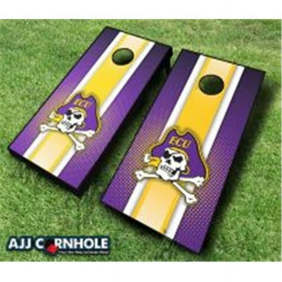 AJJCornhole 110-EastCarolinaStriped East Carolina Pirates Striped Theme Cornhole Set with Bags - 8 x 24 x 48 in.