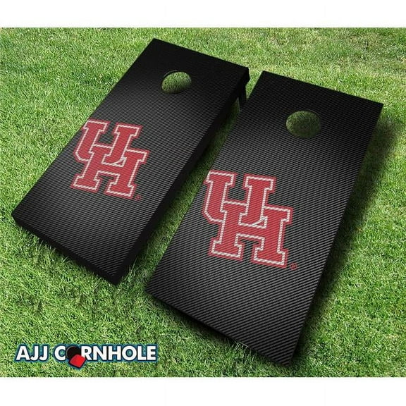 AJJCornhole 110-HoustonSlanted Houston Cougars Slanted Theme Cornhole Set with Bags - 8 x 24 x 48 in.