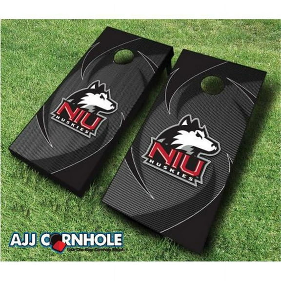 AJJCornhole 110-NorthernIllinoisSwoosh Northern Illinois Huskies Swoosh Theme Cornhole Set with Bags - 8 x 24 x 48 in.