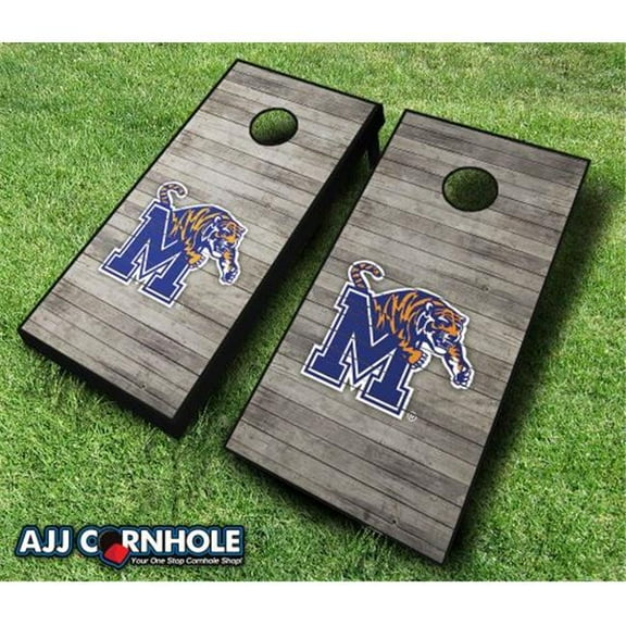 AJJCornhole Memphis Tigers Distressed Theme Cornhole Set with Bags - 8 x 24 x 48 in.