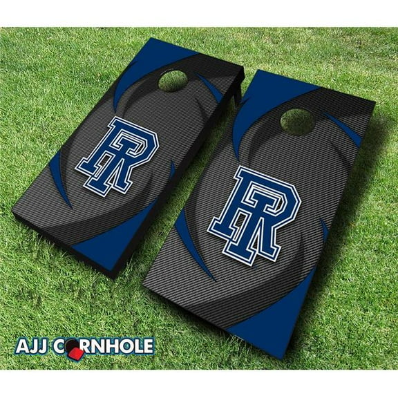 AJJCornhole Rhode Island Rams Swoosh Theme Cornhole Set with Bags - 8 x 24 x 48 in.