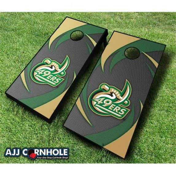 AJJCornhole UNC Charlotte 49ers Swoosh Theme Cornhole Set with Bags - 8 x 24 x 48 in.