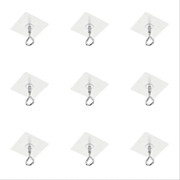 AJKHSAHDFJ 9pc Self Ceiling Hooks With No Need For Drilling Extremely Strong Suitable For Ceiling Installation Can Be To And Kitchen Utensils,White,3.93