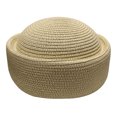 thumbnail image 1 of AJKHSAHDFJ Beret Hats For Hand Woven Church Hat Elegant Hat Artist Painter Hats For Summer Wedding Parties,Light brown,7.28,Hat, 1 of 5