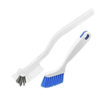 AJKSFHIU 2 Pcs Cleaning Brush Small Scrub Brush for Cleaning Sink Scrub Brush with Handle, Bathroom Kitchen Edge Corner Grout Cleaning Brushes for Household Use, Window Track Cleaning Brush