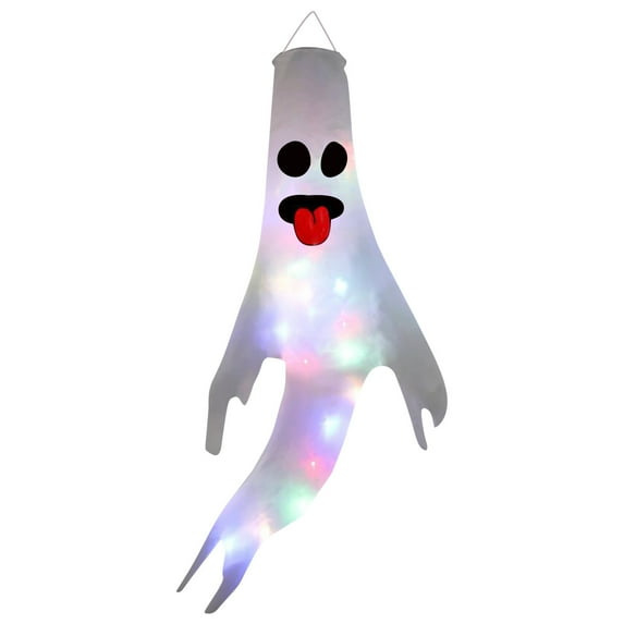 AJKSFHIU 2024 Halloween Decorations,Halloween Hanging Ghosts Decoration, Halloween White Hanging Ghost, Halloween Decorations Outdoor Scary,Halloween Decorative Printing Led Light String Pendant