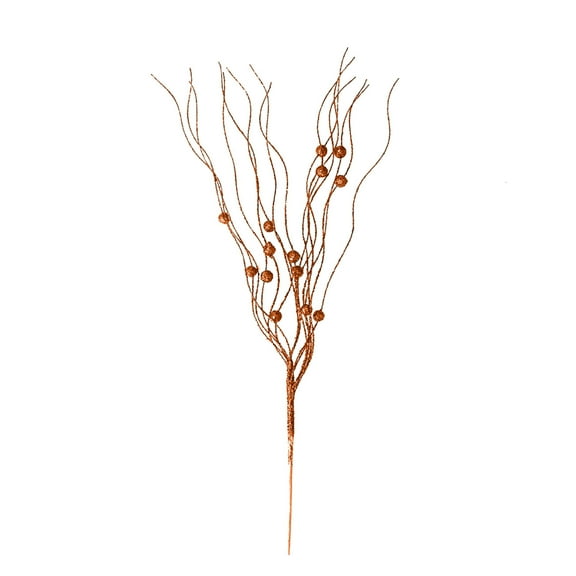 Chamoist Artificial Glitter Berries Stems Ornaments,Halloween Decorations Stems,Christmas Black and Gold Decor Tree,Artificial Fall Flowers Arrangements for Farmhouse Fall Thanksgivings Halloween