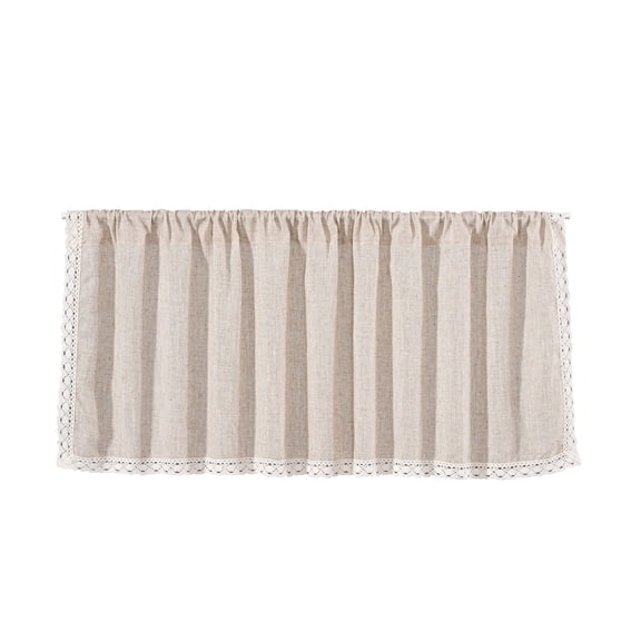 Chamoist Back To School Supplies Sale!Linen Valances and Swags for Windows,Boho Macrame Textured Cotton Valance, Fioral Boho Kitchen Curtains & Wall Decor,Macrame Valance,Bathroom Window Curtains