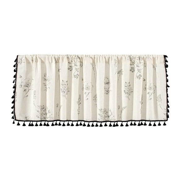 AJKSFHIU Back To School Supplies Sale!Linen Valances and Swags for Windows,Boho Macrame Textured Cotton Valance, Fioral Boho Kitchen Curtains & Wall Decor,Macrame Valance,Bathroom Window Curtains