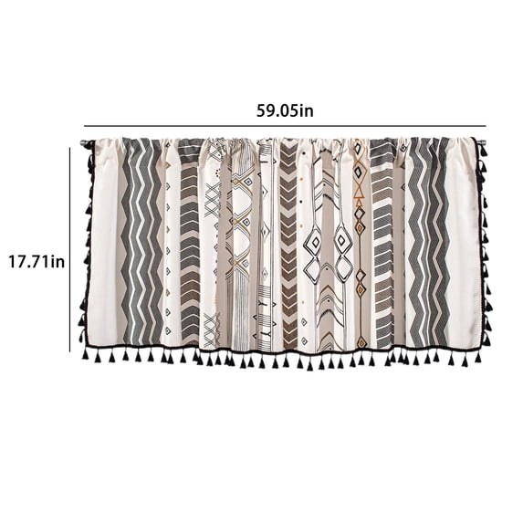 Chamoist Back To School Supplies Sale!Valance Curtains for Kitchen - Window Light Blocking Short Rod Pocket Curtain Panels for Small Window Bathroom Basement