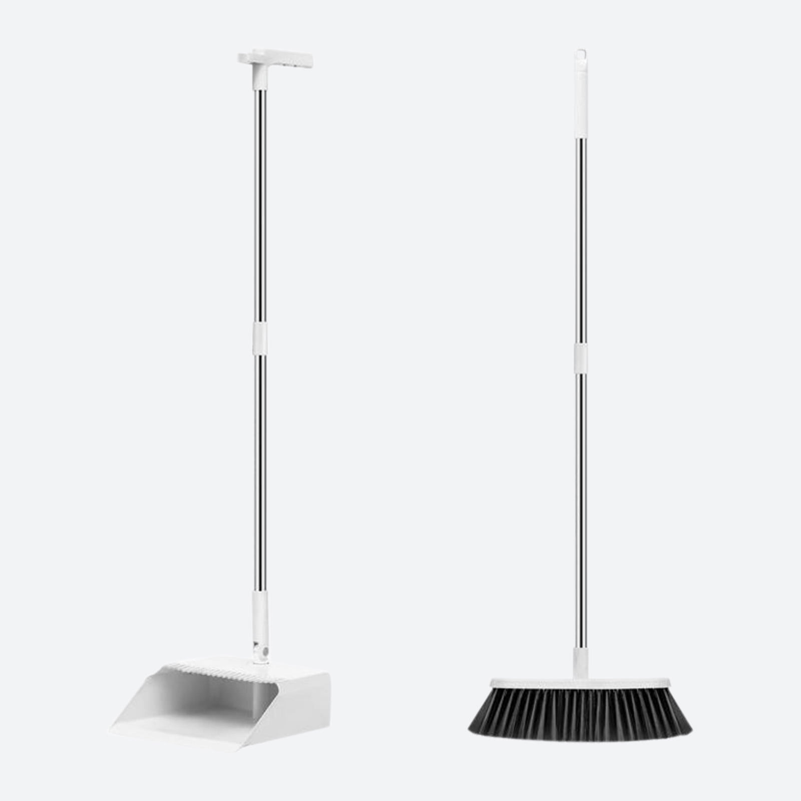 AJKSFHIU Broom and Dustpan Set for Home,Upright Long Handle Broom and ...