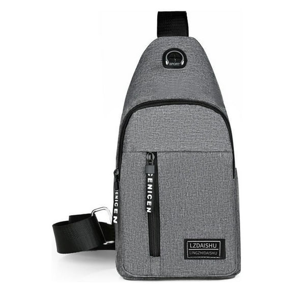 AJKSFHIU Chest Bag for Men Usb,Crossbody Backpacks Sling Sling Bag for Men, Mens Crossbody Backpack Waterproof Headphone Hole Strap Backpack Hiking Backpack Multipurpose Crossbody Chest Bag