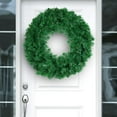 thumbnail image 1 of AJKSFHIU Christmas Green Wreath Garland, Artificial Christmas Wreath for Front Door ,Christmas Green Farmhouse Wreath, DIY Faux Plain Wreaths for Decorating Window Room Christmas Party Decor, 1 of 7