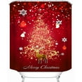 thumbnail image 1 of AJKSFHIU Christmas Shower Curtain,Red Xmas Shower Curtain,Gold Xmas Pine Standard Shower Curtain for Bathroom Decor,Modern Happy New Year Winter Fabric Shower Curtain,, 1 of 3