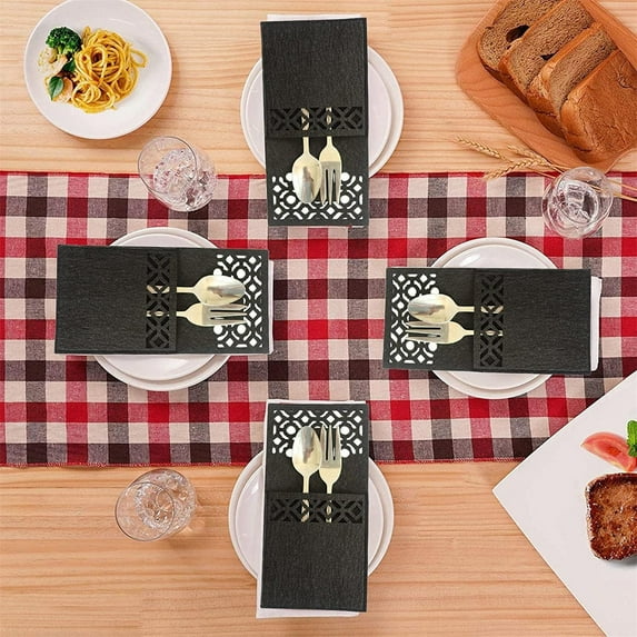 AJKSFHIU Christmas Silverware Holders,Christmas Cutlery Bag ,Silverware Tableware Holder ,Knife Fork Bag Pouch Decor,Christmas Cutlery Christmas Cutlery Bag Christmas Table Decoration Kitchen