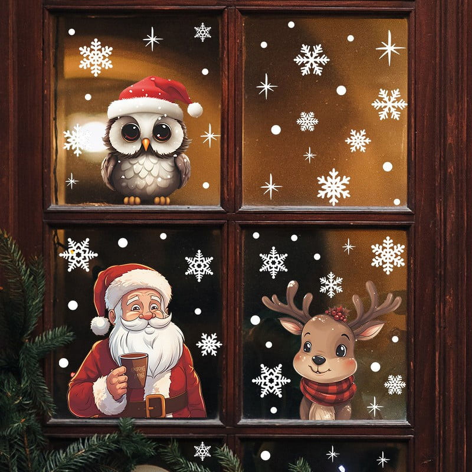 AJKSFHIU Christmas Wall Stickers,Christmas Decorations Stickers for