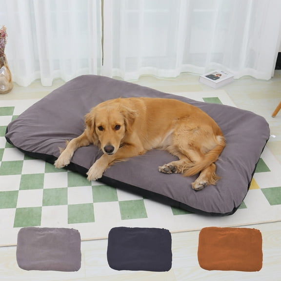 AJKSFHIU Dog Beds Crate Pad,Dog Crate Pad,Soft Dog Bed Mat, Washable Pet Kennel Bed with Non-Slip Bottom,Corduroy Sleeping Mat,Dog Crate Pad for Dog ,Cages Dog Crate Bed for Dogs Cats Pets